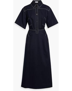 Rosetta Getty Cotton-twill Midi Dress - Blue