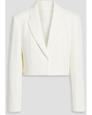 Brunello Cucinelli Techno Cotton Membraned Panama Crop Caban
