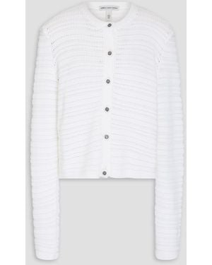 Cotton by Autumn Cashmere Pointelle-Knit Cotton Cardigan - White