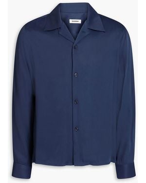 Sandro Satin Shirt - Blue