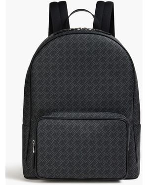 dunhill Logo-Print Textured Backpack - Black