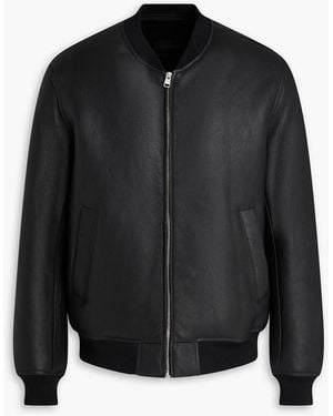 Sandro Shearling Bomber Jacket - Black