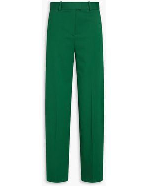 The Attico Wool-blend Twill Tapered Trousers - Green
