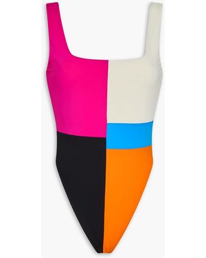 Mara Hoffman Idalia badeanzug in colour-block-optik - Pink