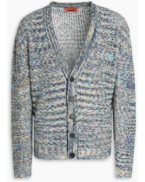 Missoni Marled Ribbed Cashmere And Wool-Blend Cardigan - Gray