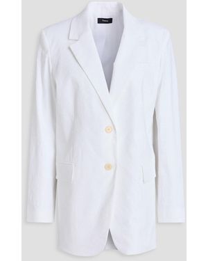 Theory Linen-Blend Blazer - Blue