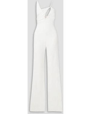 Et Ochs Jack jumpsuit mit weitem bein aus cady mit cut-outs - Weiß