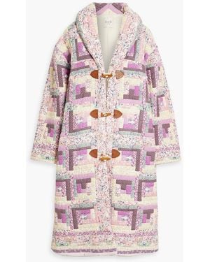 Sea Naya Printed Patchwork Coat - Pink