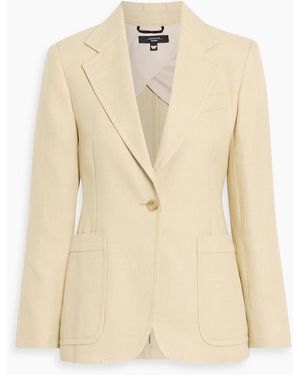 Weekend by Maxmara Cotton And Linen-Blend Blazer - Natural