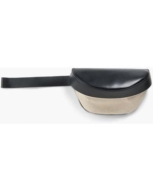 Jil Sander Canvas And Leather Belt Bag - Black