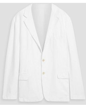 120% Lino Linen Blazer - White