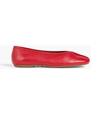 Vince Ori Leather Ballet Flats - Red