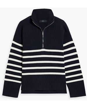 arch4 Wandsworth Striped Cashmere Half-zip Sweater - Blue