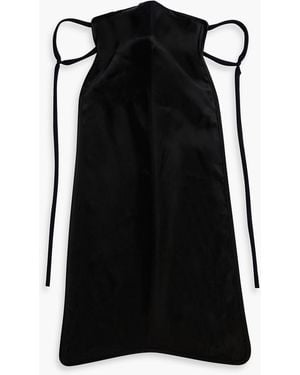 Rick Owens Cupro-Satin Face Mask - Black