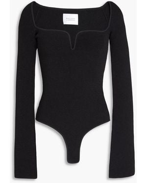 Galvan London Ribbed-knit Bodysuit - Black