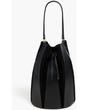 Altuzarra Drum Suede And Leather Bucket Bag - Black