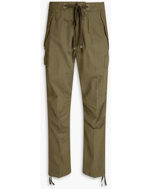 Tom Ford Cotton-Gabardine Cargo Trousers - Green