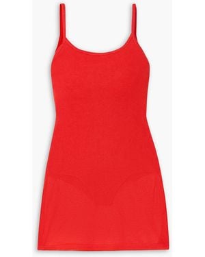 Jacquemus Roupao Stretch-Mesh Mini Dress - Red