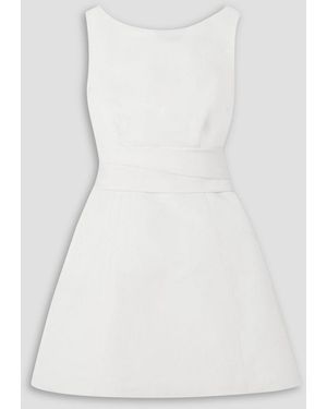 Brandon Maxwell Silk-faille Mini Dress - White