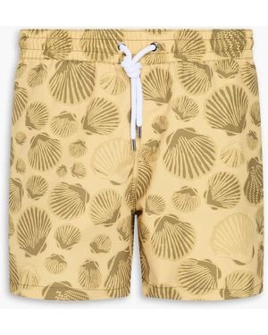 Frescobol Carioca Short-Length Printed Swim Shorts - Metallic