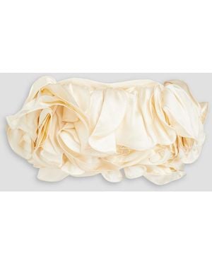 Magda Butrym Appliquéd Devoré Halterneck Maxi Dress - White