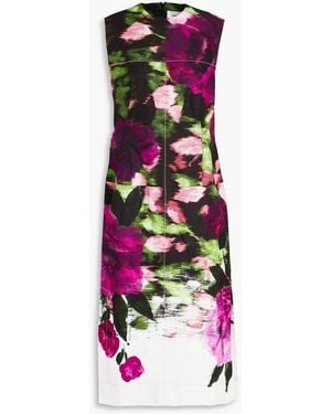 Erdem Printed Cotton Midi Dress - White