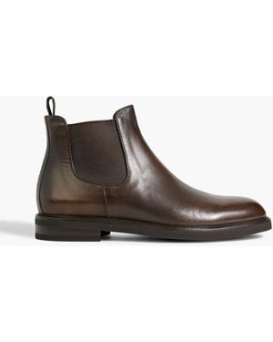 Canali Leather Chelsea Boots - Brown