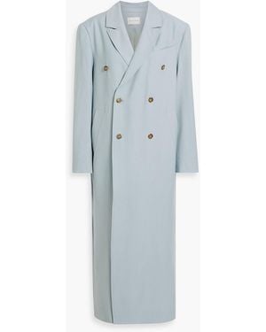 Loulou de Saison Maisun Double-breasted Wool-twill Coat - Blue