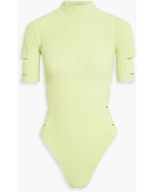 Jonathan Simkhai Body aus rippstrick mit cut-outs - Gelb