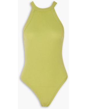 Alix Paxton Ribbed Stretch-modal Jersey Bodysuit - Yellow