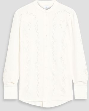 Adam Lippes Farrow Broderie Anglaise Silk Blouse - White