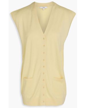 Tibi Wool, Cashmere And Silk-blend Vest - Yellow
