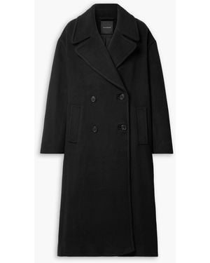 Goldsign The Cocoon Double-Breasted Wool-Blend Felt Coat - Black