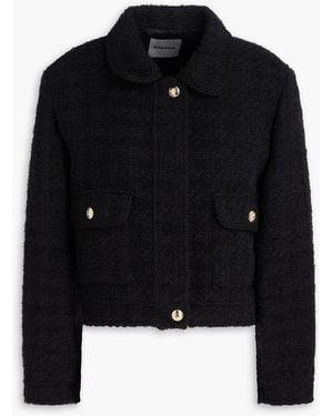 Sandro Cotton-blend Bouclé-tweed Jacket - Black