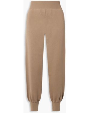 CASASOLA Lucas Silk-blend Track Trousers - Natural