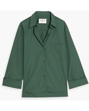 Twp Next Morning Cotton-Poplin Shirt - Green