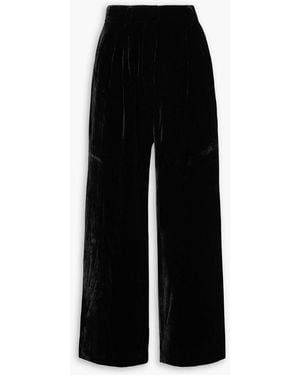 Ulla Johnson Veronica Velvet Wide-leg Pants - Black