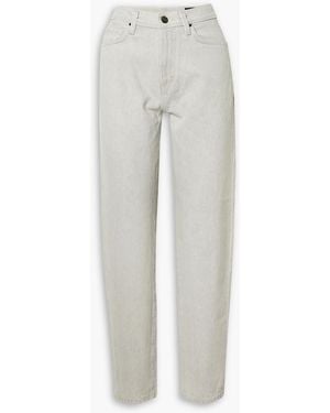Goldsign The Peg High-Rise Tapered Jeans - Grey