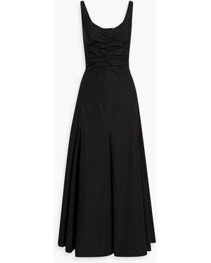 Sportmax Galante Flared Cotton-Poplin Maxi Dress - Black