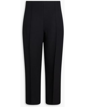 Roland Mouret Wool And Silk-blend Tapered Trousers - Black