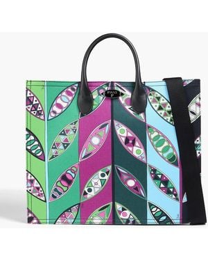 PUCCI Printed Twill Tote - Green