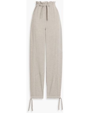 Ganni Woven Tapered Pants - White