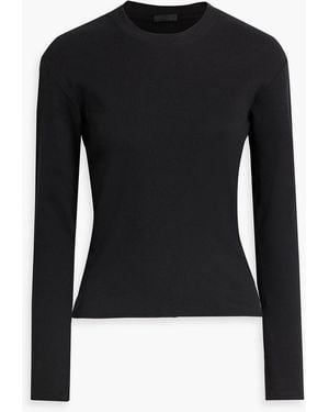 ATM Ribbed Cotton-blend Jumper - Black