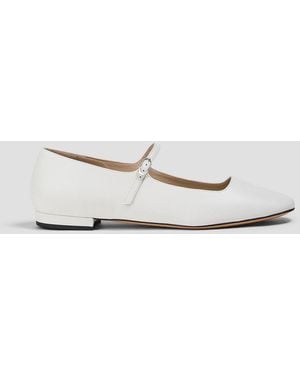 Theory Leather Mary Jane Flats - White