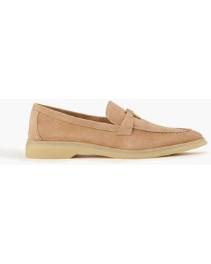 Veronica Beard Ailey Embellished Suede Loafers - White