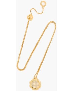 Zimmermann 12-karat Gold-plated Crystal Necklace - White