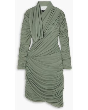 AZ FACTORY Ester As Draped Stretch-tulle Mini Dress - Green