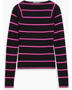PUCCI Striped Wool Top - Black