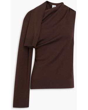 Courreges Cutout Wool Top - Brown