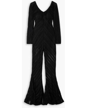 Charo Ruiz Zaray jumpsuit aus stretch-spitze - Schwarz